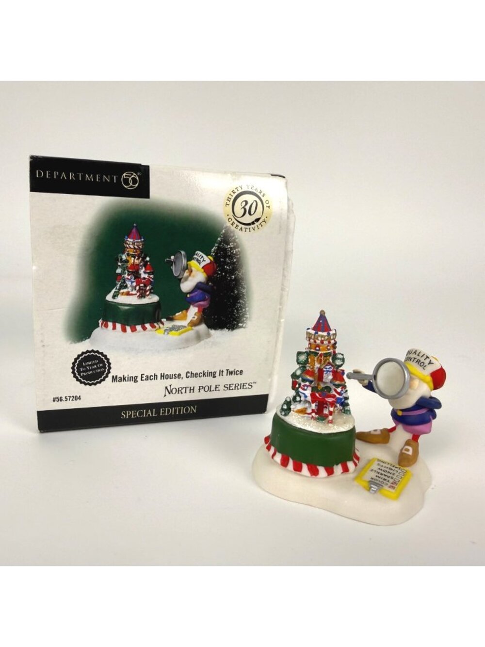 Dept 56 North Pole Series Making Each House, Checking It Twice #56.57204